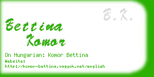 bettina komor business card